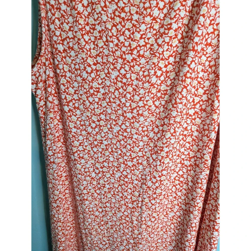 Old Navy Red White‎ Ditsy Floral Sleeveless Shift Dress Womens Medium Petite MP